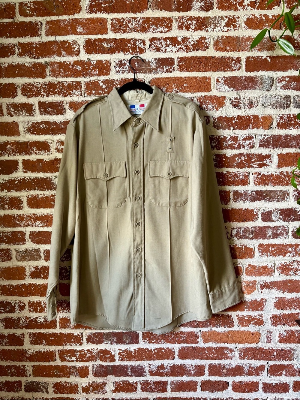 Vintage 70s Flying Cross Button Down Long Sleeve Shirt